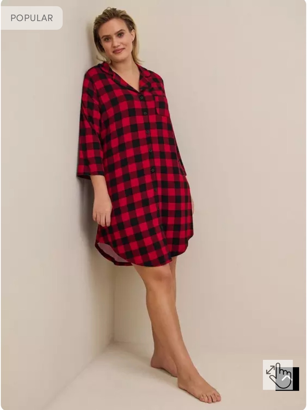 New Torrid Super Soft Button Through Sleep Gown